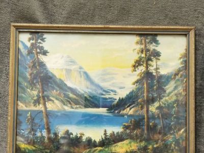 Vintage Water Color in Frame