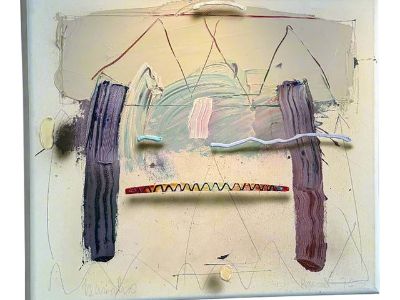 Original Havard Abstract Impasto Painting on Canvas - "Navajo Ground"