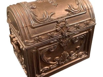 Antique Gilt Bronze Jewelry Casket Box Circa 1900