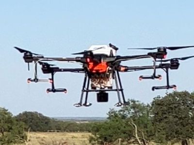 Drone spraying.