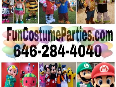 Costume character visits and rentals