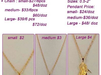 New Arrivals "Gold Plated Santa Muerte Pendants