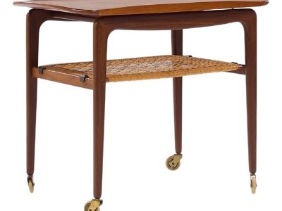 Johannes Andersen for CFC Silkeborg Mid Century Danish Teak Bar Serving Cart