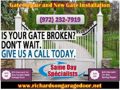 Start $25.95 - Local Texas Automatic Gate Repair and Installation 75081, TX | Call 972-232-7919