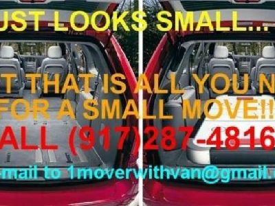 LOW PRICE, RELIABLE Man & Van, SMALL MOVING- room, studio ,1-bdrm :917-287-4816.   #1-2 movers