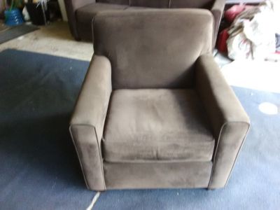 Brown sofa and chair