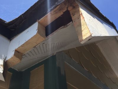 Wood Fascia Board Repair, Eave Installation and House Trim Painting in Malibu
