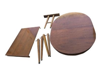 1970s Walter of Wabash Vintage Oval Wooden Dining Table