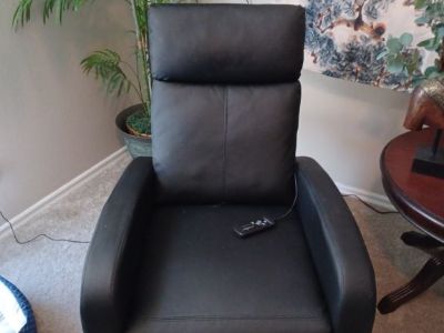 Leather Black Heat & Massage Chair