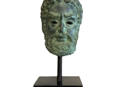 19th Century Iron Grand Tour Bust on Stand