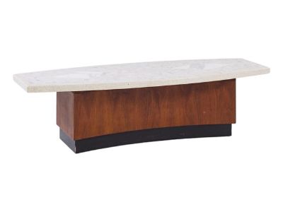 Harvey Probber Mid Century Terrazzo and Walnut Coffee Table