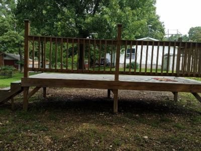 R.v. deck or mobile home decl with solar lites
