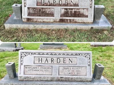 Headstone cleaning