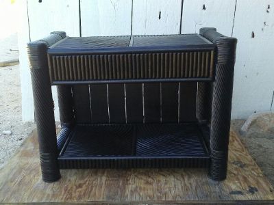 Black bamboo table