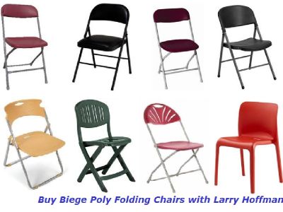 Buy Biege Poly Folding Chairs with Larry Hoffman