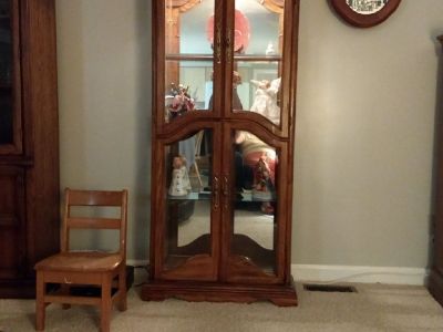 Oak Curio Cabinet
