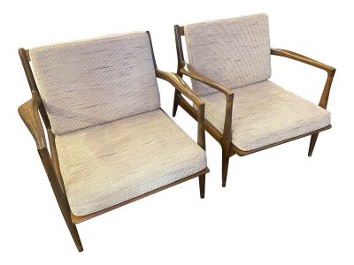 1960s Mid Century Modern Danish Pair of Kofod Larsen Lounge Chairs for Selig