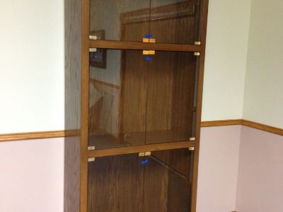 Two display cases