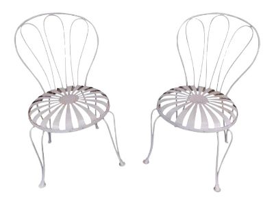 Vintage Francois Carre Garden Chairs - a Pair