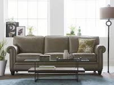 Martha Stewart Bradyn 89" Leather Sofa Reg.$2499. Furniture Now - $899