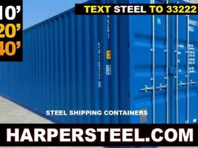 10', 20', 30’, and 40' tall steel containers for sale