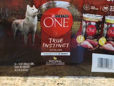 22 Cans of Purina One True Instinict Dog Food