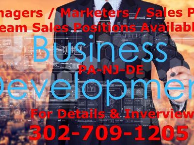 Sales and Marketing Positions For National Expansion - All Areas