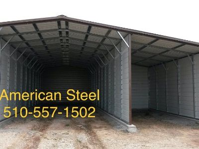 AMERICAN STELL ALL METAL BUILDINGS GARAGES SHOPS BARNS RV, BOAT & CAR COVERS