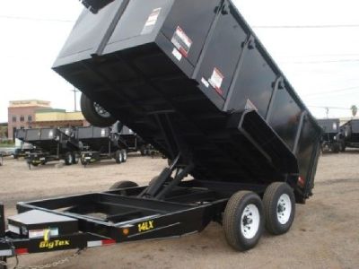 2019 Big Tex Dump Trailer GVWR 14,000 lbs, 7x14 Equipment Hauler, Bobcat Hauler, 14LX-14-4