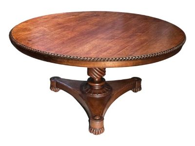 Anglo Colonial Teakwood Round Dining or Center Table