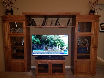 Entertainment Wall Unit with Matching Stand