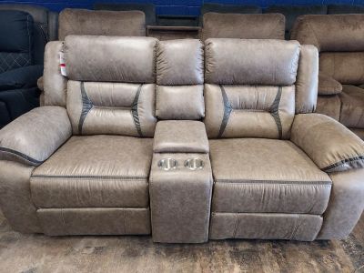 Glider Reclining Loveseat with Cupholders