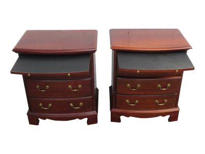 Pennsylvania House Nightstands End Bedside Tables With Pullouts Tray a Pair