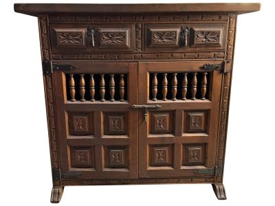 Early 20th Century Antique Spanish Cedar Cabinet - Small