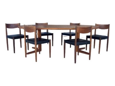 1960s Danish Modern Teak Dining Set of 7