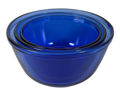 Cobalt Blue Anchor Hocking Mixing Bowls - Set of 3