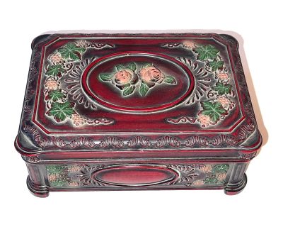 Antique Painted Victorian Jewelry Box