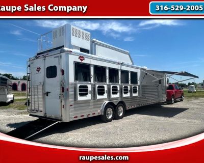 2024 Hart 5 Horse Slant Hay Pod - Side Tack - 6.0 Onan Diesel Generator