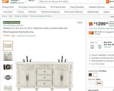 BATHROOM VANITY: MULTIPLE TO CHOOSE FROM & DIFFERENT PRICES