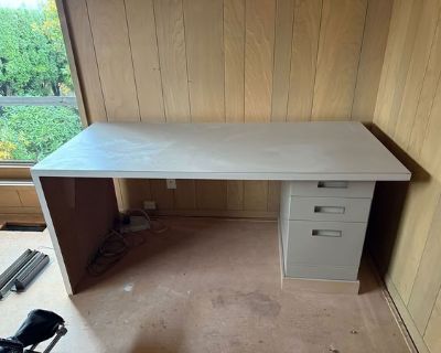2 piece desk with file cabinet