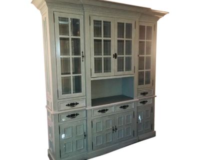 Custom French Blue Display Cabinet
