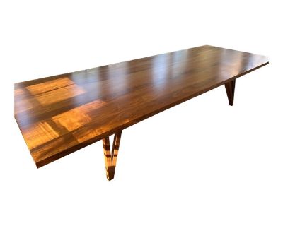 Custom Soorikian Mid-Century Modern Walnut Coffee Table