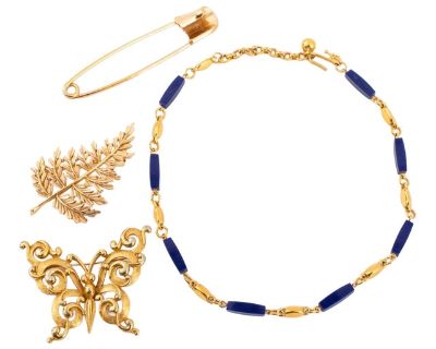 Trifari Gold-Tone Metal Jewelry, 4 Pieces