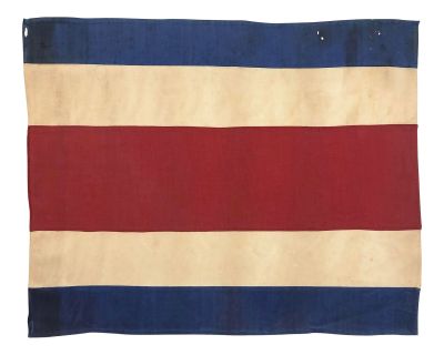 Mini Vintage Handmade Flag of Costa Rica