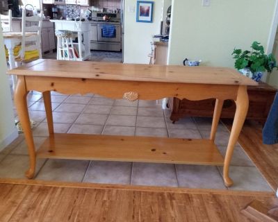Pine console table - used