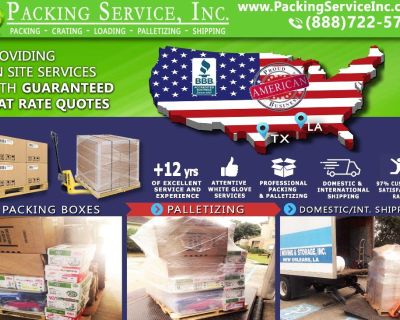 Packing Service, Inc. Shipping Services with Wooden Boxes and Industrial Crating - Lake Charles, La