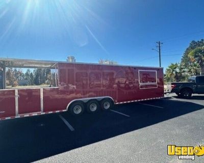 2024 8.5' x 34' Freedom Barbecue Concession Trailer with 8' Porch and 2005 Ford F350