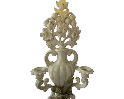 Vintage Soroco Candle Wall Sconce with Candles