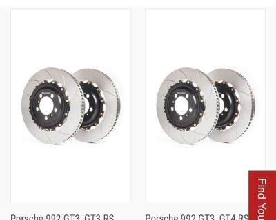 992 GT3 RS or GT3 GIRO DISK ROTORS FRONT+REAR