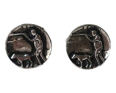 Late 20th Century Hunter and Dog Cufflinks